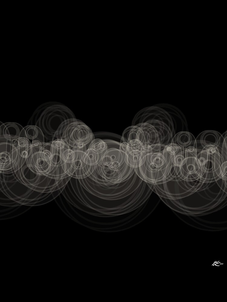 Thumbnail 7 of 7, Oversized T-Shirt, Looping Ripples designed and sold by holstege.