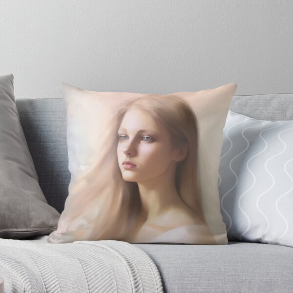 Item preview, Coquette aesthetic vintage painting of a sad woman designed and sold by Coquette Art.