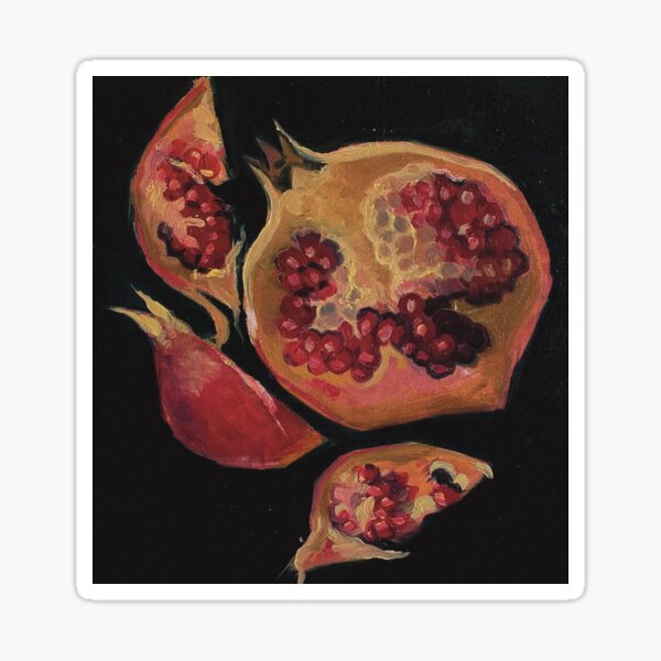 Item preview, Oil Painting of a Pomegranate designed and sold by ArtsOfBats.
