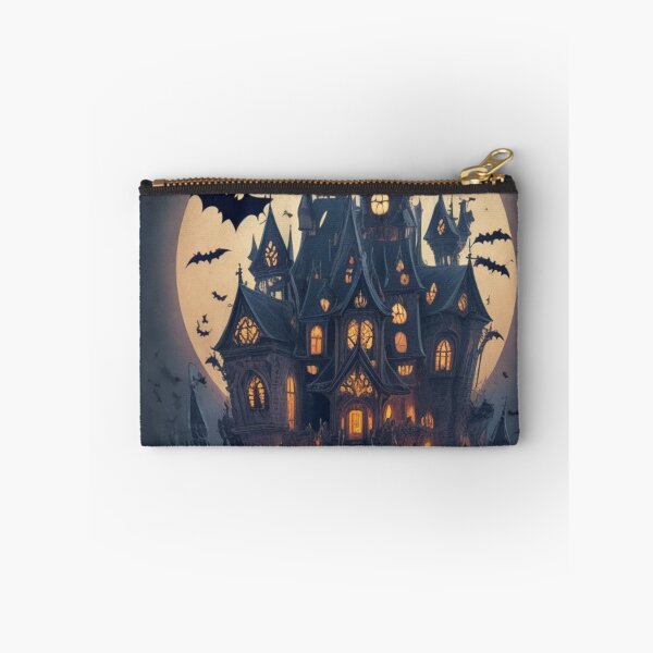 Item preview, Pumpkin Enchantment: Halloween Castle with Bats designed and sold by irosh madushan.