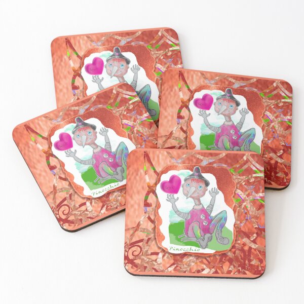 Item preview, Playing Wood PINOCCHIO with Love Heart (Original Drawing by ACCI) designed and sold by VanyssaGraphics.