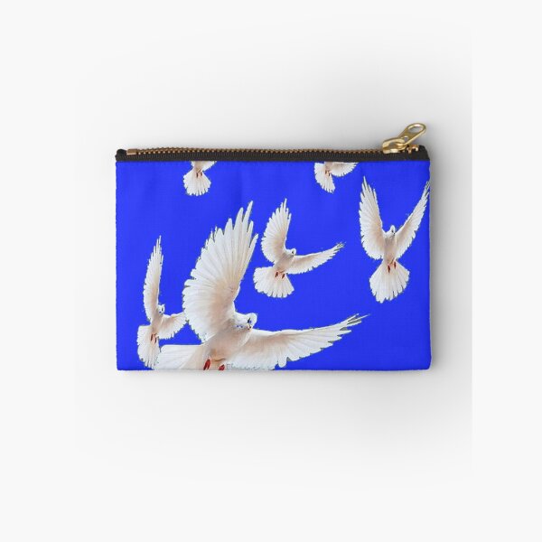 Item preview, FLYING WHITE PEACE DOVES ROYAL BLUE ART designed and sold by sharlesart.