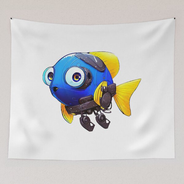 Item preview, Robo-Blue Tang Fish! designed and sold by kukamatsu.