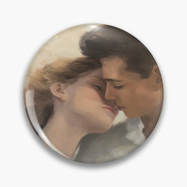 Item preview, Coquette aesthetic vintage painting of a loving couple designed and sold by Coquette Art.