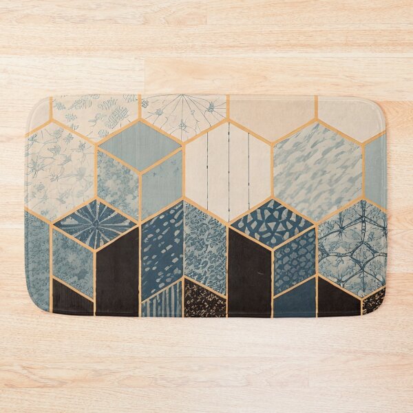 Item preview, Soft Blue Hexagons designed and sold by asbno19.