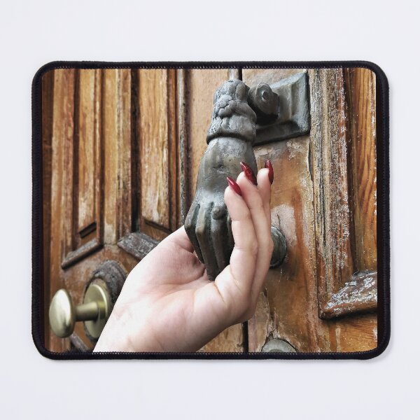 Item preview, Touching Unity: Graceful Encounter of Female Hands and an Ancient Metal Knocker designed and sold by EpicVistas.