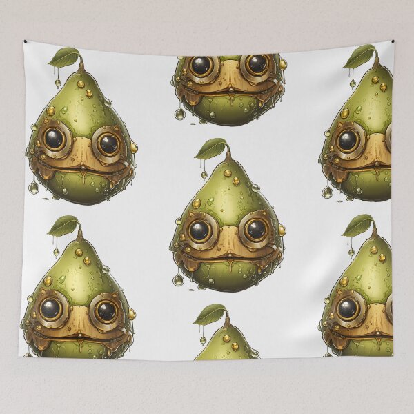 Item preview, Creepy Cute Steampunk Pear Fruit Face designed and sold by The Bla in My Brain.