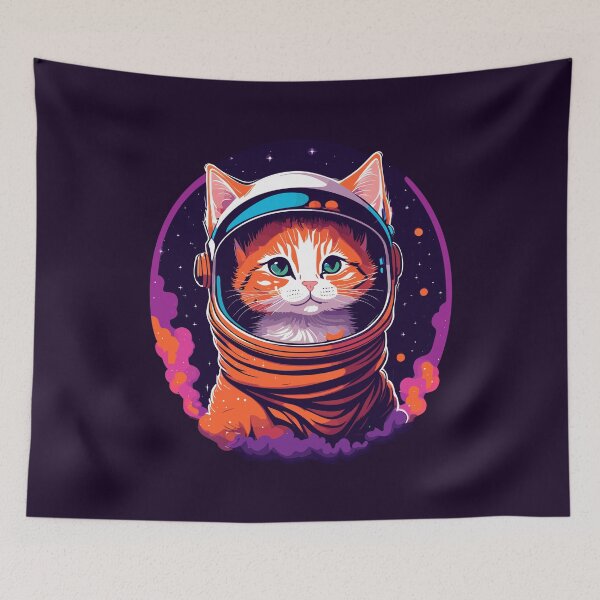 Item preview, Colorful Astronaut Cat in Cosmic Dreams designed and sold by BNCH44.