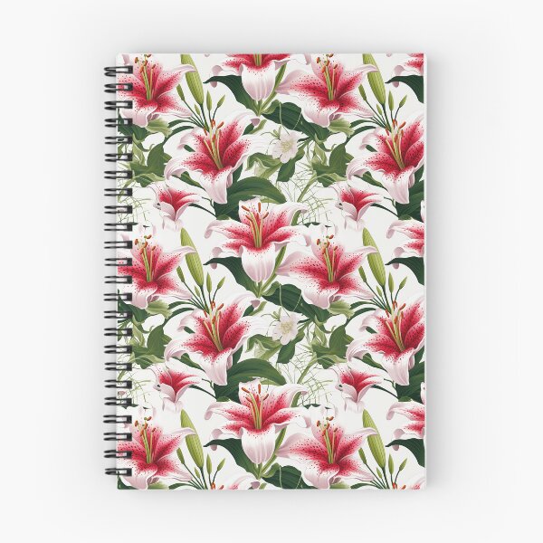 Item preview, Vintage Red and white Lilys pattern designed and sold by Vindbult.