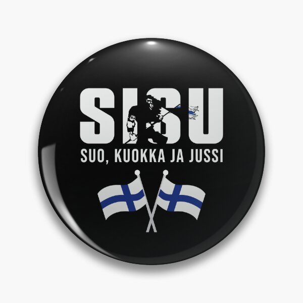 Item preview, SISU, suo, kuokka ja Jussi with Finnish flag designed and sold by Perkele Shop.