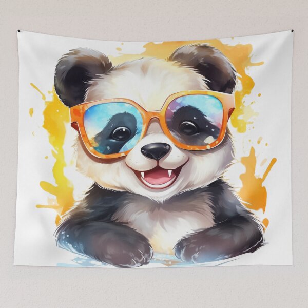 Item preview, Happy Cute Panda with Sunglass designed and sold by PandaPlanner.