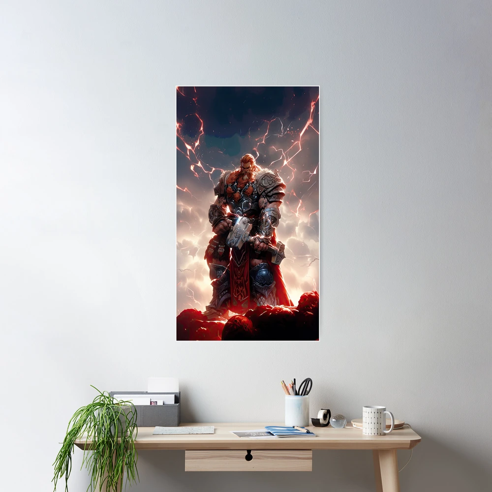 Thor Norse God of Thunder Poster for Sale by EddiesThreads