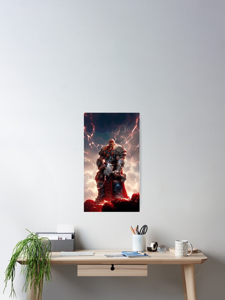 Thor Norse God of Thunder Poster for Sale by EddiesThreads