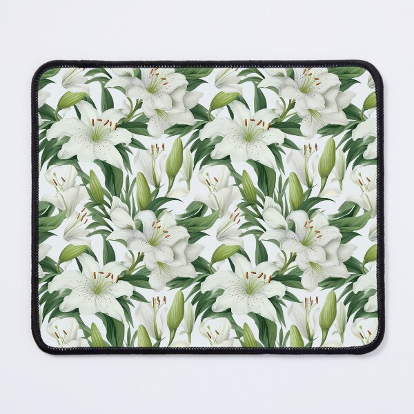 Item preview, Vintage white lily pattern designed and sold by Vindbult.