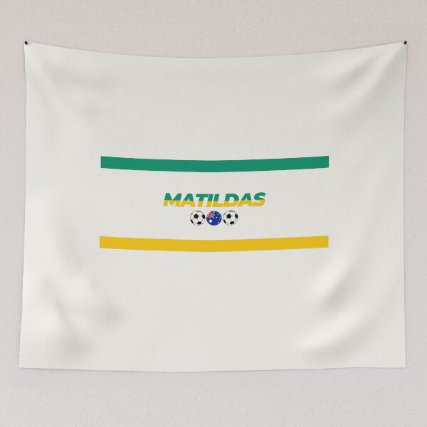 Item preview, Matildas Woman Soccer World Cup 2023, Australian Womens Soccer, Australian flag/ Green and yellow designed and sold by SoloAutenica.