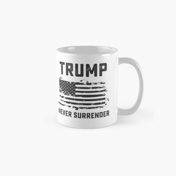 Donald Trump Mugshot Arrest Photo Tweet Never Surrender Ceramic Mug Coffee  Cup