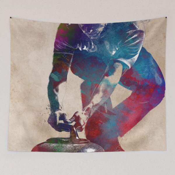 Item preview, Curling sport art #curling designed and sold by JBJart.