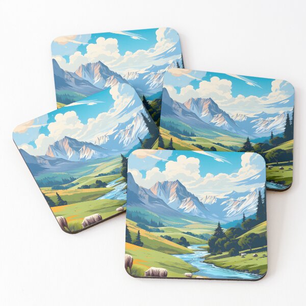 Item preview, Travel poster - Herd at the foot of the mountain designed and sold by travelposter-ai.