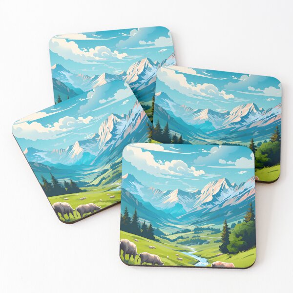 Item preview, Travel poster - Herd at the foot of the mountain designed and sold by travelposter-ai.