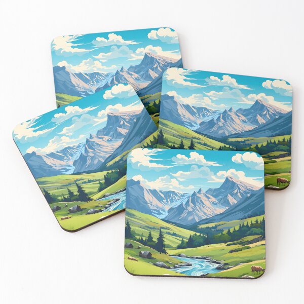 Item preview, Travel poster - Herd at the foot of the mountain designed and sold by travelposter-ai.