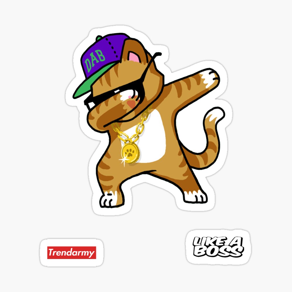 Rich Gold Dab Cat Greeting Card By Trendarmy Redbubble - rich gold shirt roblox