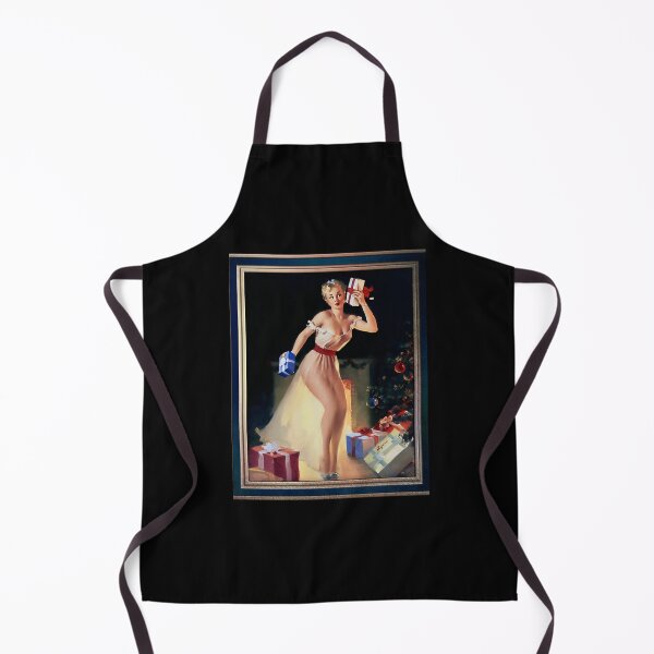 Item preview, A Christmas Eve by Gil Elvgren -Up Girl Vintage Art designed and sold by VerdantInk.