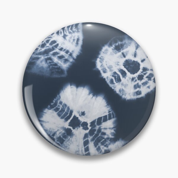Item preview, Shibori Kumo tie dye white dots over dark navy blue designed and sold by marufemia.