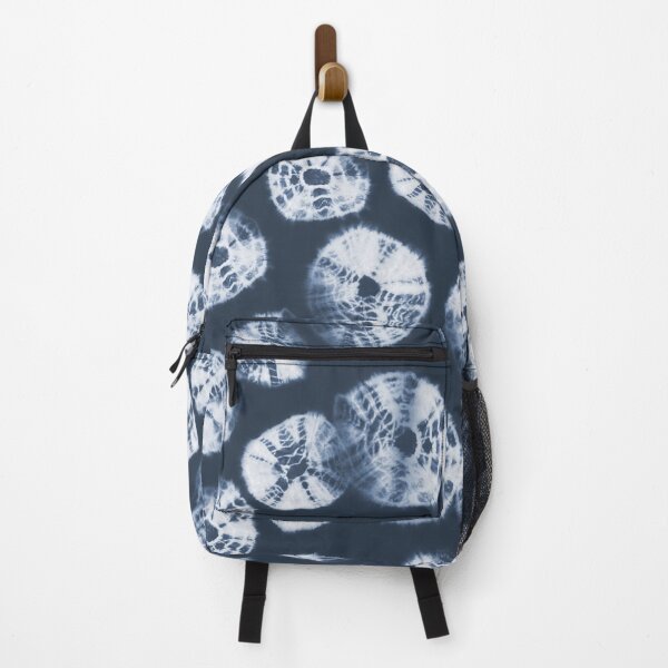 Item preview, Shibori Kumo tie dye white dots over dark navy blue designed and sold by marufemia.