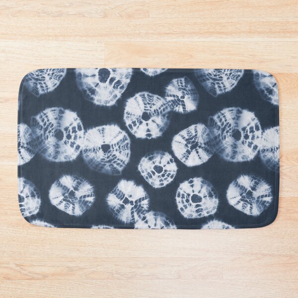 Item preview, Shibori Kumo tie dye white dots over dark navy blue designed and sold by marufemia.