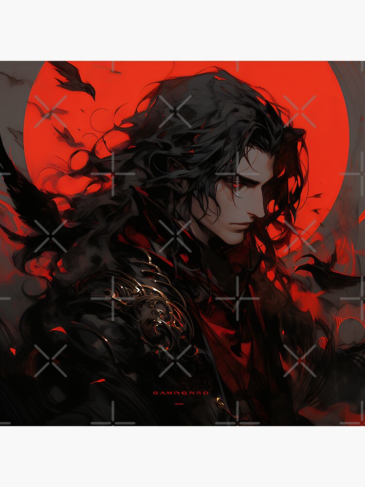 Hunters of the Dark: Explore the Supernatural World with Vampire Hunter D.  Illustrations: Bloodlust Sticker by InsaneLEDP