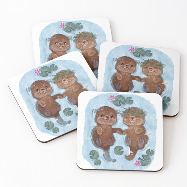 Item preview, Otters in Love designed and sold by UlaCzyrwik.