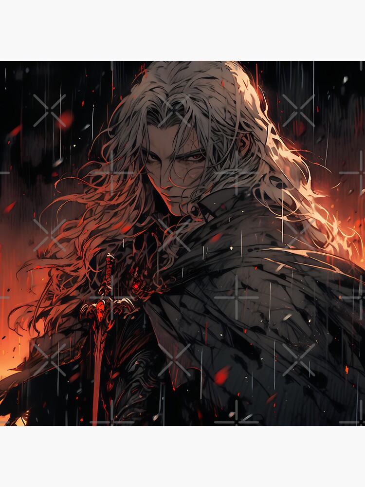 Hunters of the Dark: Explore the Supernatural World with Vampire Hunter D.  Illustrations: Bloodlust Sticker by InsaneLEDP