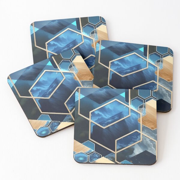 Item preview, Blue Gold Geo Luxe designed and sold by asbno19.