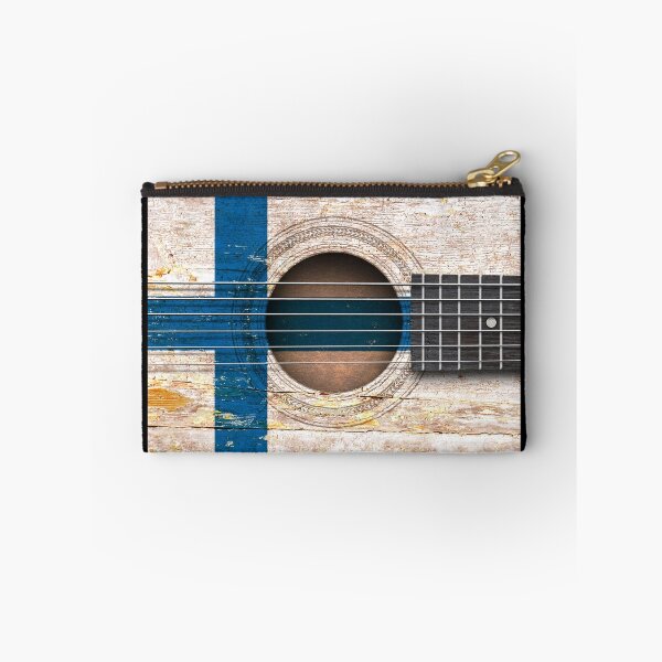 Item preview, Old Vintage Acoustic Guitar with Finnish Flag designed and sold by JeffBartels.
