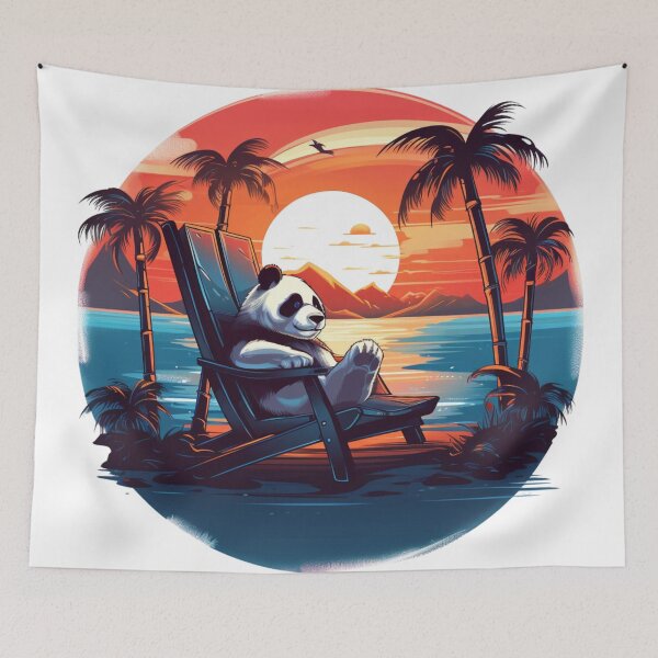 Item preview, Panda chill out in sunset V2 designed and sold by PandaPlanner.