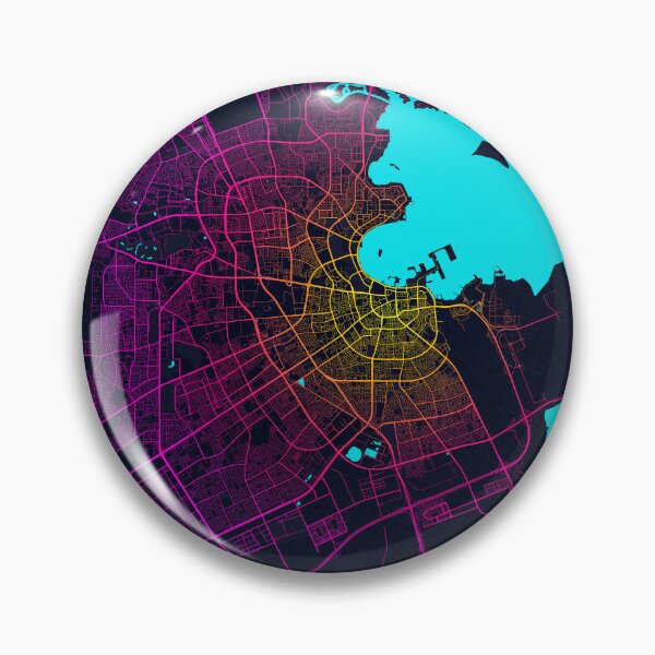 Item preview, Doha City Map of Qatar - Neon designed and sold by deMAP.