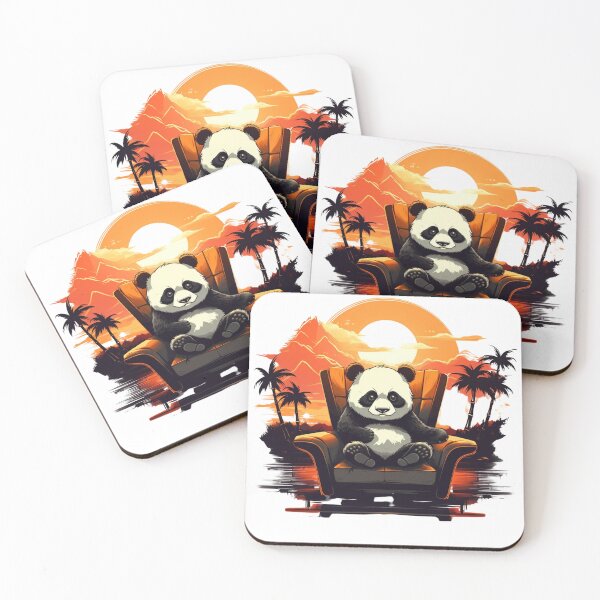 Item preview, Panda chill out in sunset V3 designed and sold by PandaPlanner.