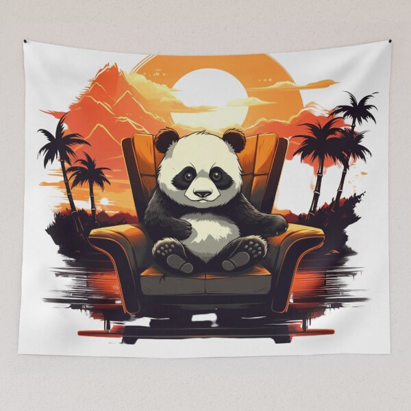 Item preview, Panda chill out in sunset V3 designed and sold by PandaPlanner.