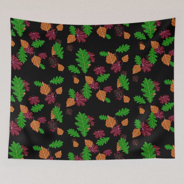 Item preview, Colorful autumn leaves on a dark background designed and sold by FlowerandDesing.