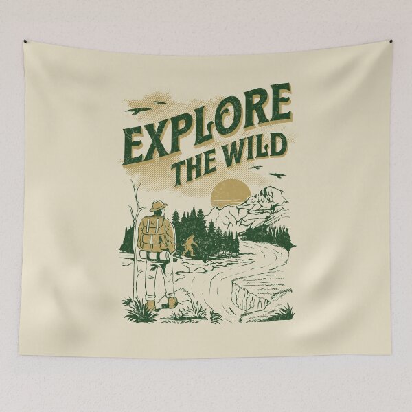 Item preview, Explore the Wild Bigfoot Hunting Distress designed and sold by PUFFYP.