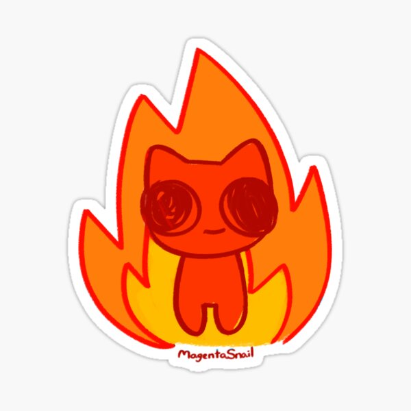 ADHD Creature - on fire Sticker