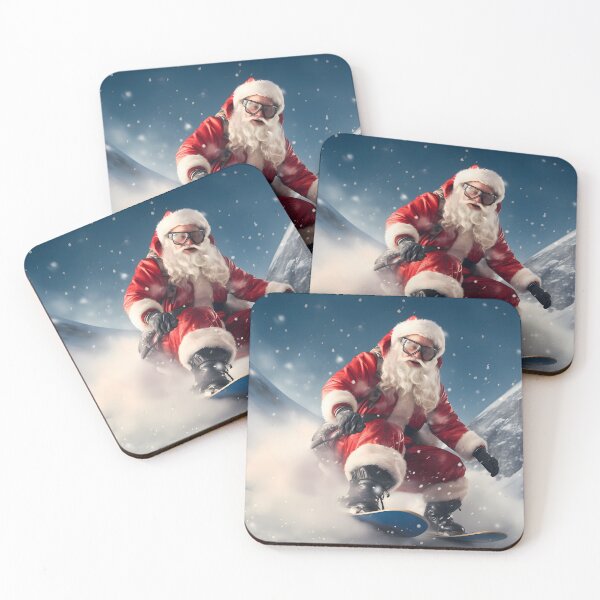 Item preview, Santa Claus Skiing Down a Mountain designed and sold by Only-4u.