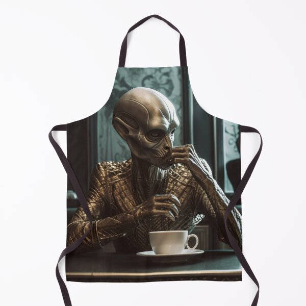 Item preview, Alien Sips Coffee: Contemplating Galactic Morning Mysteries designed and sold by midmonty.