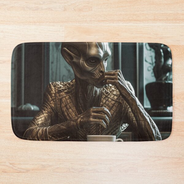 Item preview, Alien Sips Coffee: Contemplating Galactic Morning Mysteries designed and sold by midmonty.