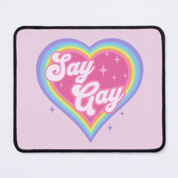 Item preview, Say Gay Kids Retro Rainbow Heart LGBTQ Kawaii Cute Gay Pride  designed and sold by PUFFYP.