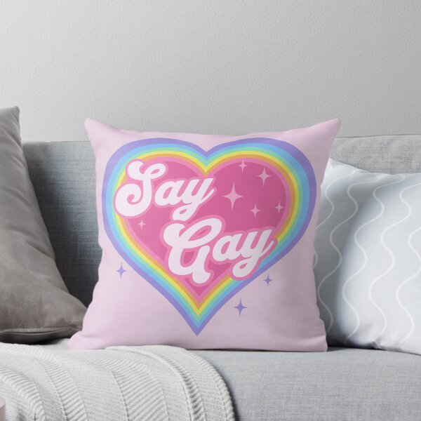 Item preview, Say Gay Kids Retro Rainbow Heart LGBTQ Kawaii Cute Gay Pride  designed and sold by PUFFYP.