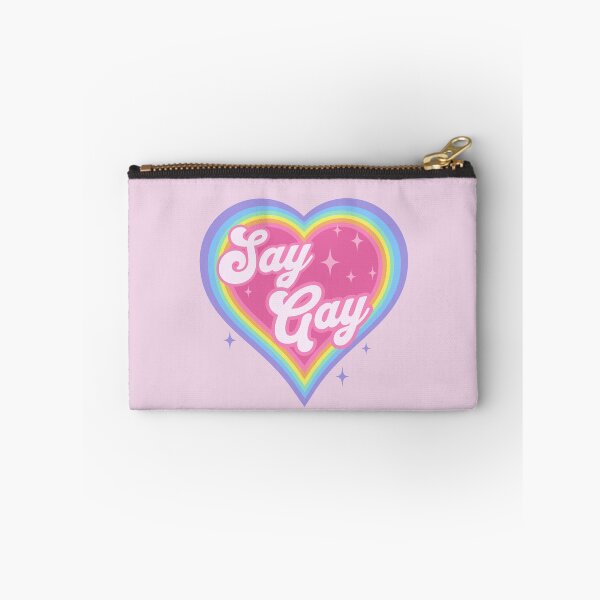 Item preview, Say Gay Kids Retro Rainbow Heart LGBTQ Kawaii Cute Gay Pride  designed and sold by PUFFYP.