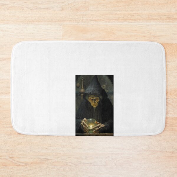 Item preview, a painting of a wizard holding a crystal ball designed and sold by Dark Fantasy Store.