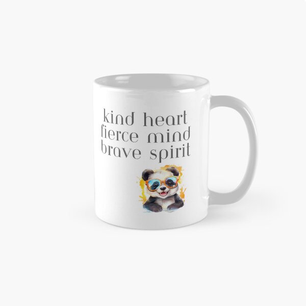 Item preview, Kind heart Fierce mind Brave spirit - Mug and other designed and sold by PandaPlanner.