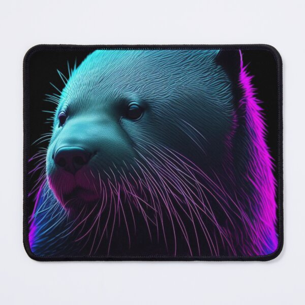 Item preview, Beautiful print of an otter that is an animal that is part of the Amazonian fauna, it is in neon style. designed and sold by Animalissima.